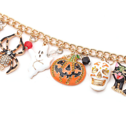 Chic Halloween Bracelet – Spooky Metal Alloy Jewelry for Costume & Party