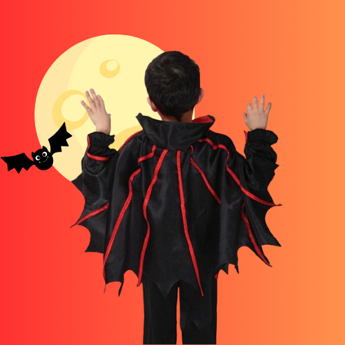 Kids Halloween Vampire Costume – Black & Red Outfit for Boys