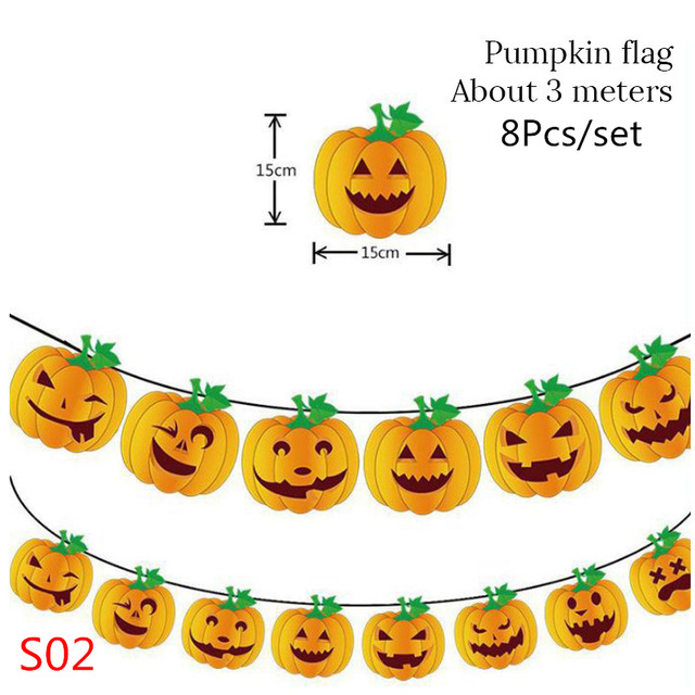 Pack of 3 Halloween garlands