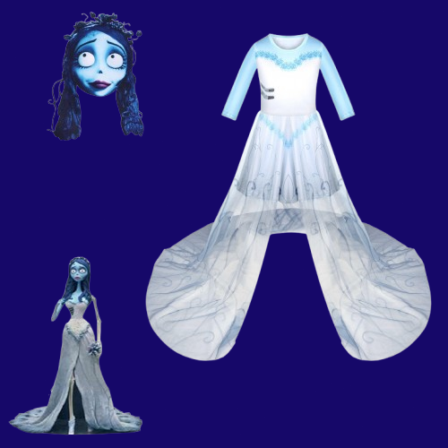 Victoria Halloween Costume for Kids – Tim Burton Inspired + Optional Mask